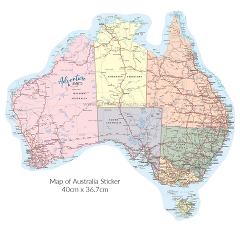 Sticker Map of Australia